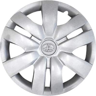 Toyota Yaris 2006-2012, Plastic 9 Spoke, Single Hubcap or Wheel Cover For 14 Inch Steel Wheels. Hollander Part Number H61142.