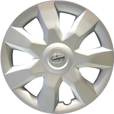 Scion xA 2006 Scion xB 2006, Plastic 7 Spoke, Single Hubcap or Wheel Cover For 15 Inch Steel Wheels. Hollander Part Number H61158.