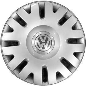 Volkswagen Beetle 2004-2011, Plastic 16 Hole, Single Hubcap or Wheel Cover For 16 Inch Steel Wheels. Hollander Part Number H61547.