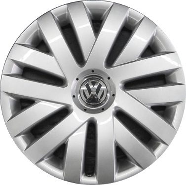 Volkswagen Jetta 2010-2014, Volkswagen Passat 2012-2013, Plastic 14 Spoke, Single Hubcap or Wheel Cover For 16 Inch Steel Wheels. Hollander Part Number H61559/61566.