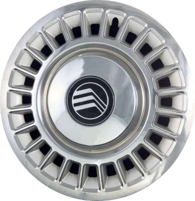 Mercury Grand Marquis 1998-2002, Stainless Steel 24 Slot, Single Hubcap or Wheel Cover For 16 Inch Steel Wheels. Hollander Part Number H7022.