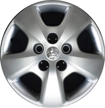 Dodge Caliber 2010-2012, Plastic 5 Spoke, Single Hubcap or Wheel Cover For 15 Inch Steel Wheels. Hollander Part Number H8036.