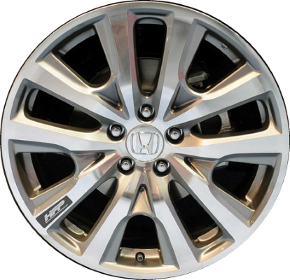 Honda Accord 2013-2017 grey machined 19x8 aluminum wheels or rims. Hollander part number ALY64055U35/64091, OEM part number 08W19T3L100, 08W19T3L01.