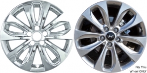 IMP-353X Hyundai Sonata Chrome Wheel Skins (Hubcaps/Wheelcovers) 18 Inch Set