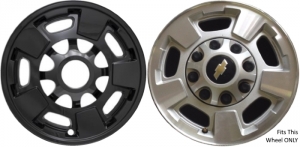 IMP-411BLK Chevrolet Silverado 2500, 3500 SRW Black Wheel Skins (Hubcaps/Wheelcovers) 17 Inch Set