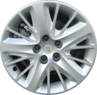 Chevrolet Impala 2014-2019, Plastic 15 Spoke, Single Hubcap or Wheel Cover For 18 Inch Steel Wheels. Hollander Part Number H3299.
