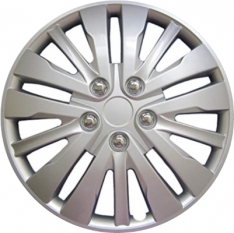 1028s 15 Inch Aftermarket Silver Hubcaps/Wheel Covers Set