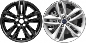 IMP-385BLK Ford Edge Black Wheel Skins (Hubcaps/Wheelcovers) 18 Inch Set