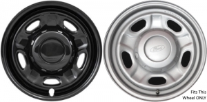 IMP-96BLK Ford F-250, F-350 Black Wheel Skins (Hubcaps/Wheelcovers) 17 Inch Set