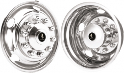 JD22105 Ford F600, F700, F800, CF8000 22.5 Inch Stainless Steel Hubcaps/Simulators Set