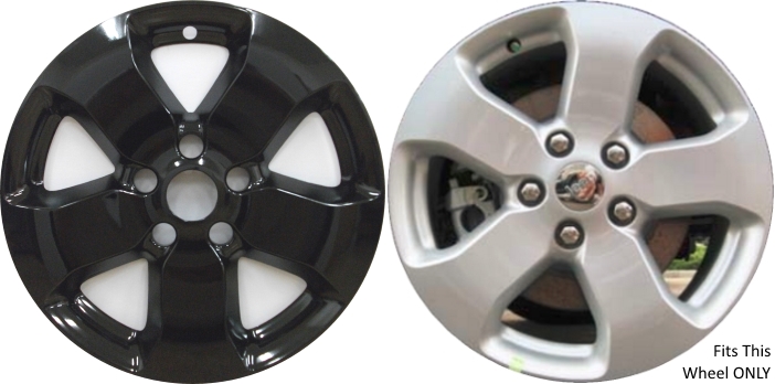 Jeep Grand Cherokee 2011-2013 Black Painted, 5 Spoke, Plastic Hubcaps, Wheel Covers, Wheel Skins, Imposters. ONLY Fits 18 Inch Alloy Wheel Pictured. Part Number IMP-8910GB.