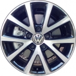 ALY70006U45/69897PB Volkswagen Jetta, GLI Wheel/Rim Black Machined #5C0601025BMFZZ