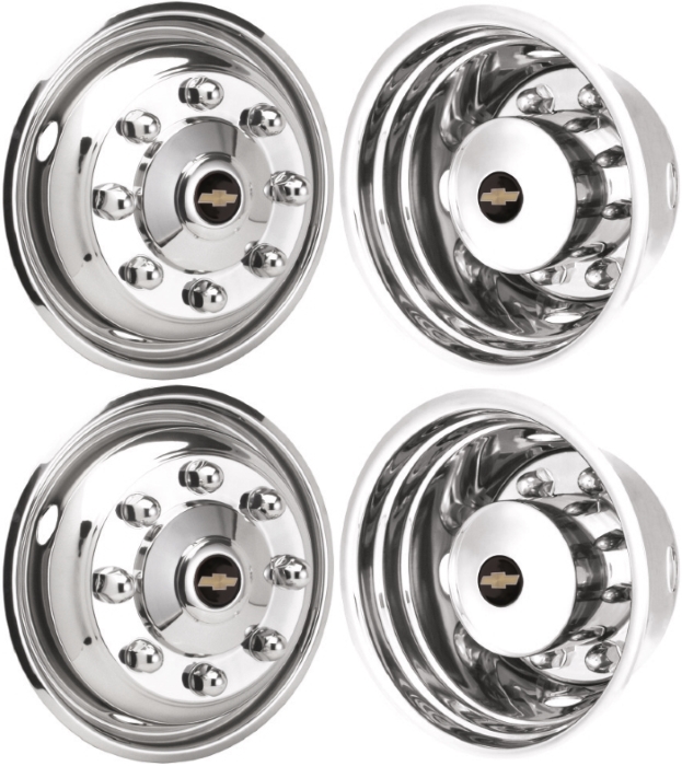 Chevy Gmc c4500 c5500 6500 19.5" Front Pair Wheel simulators 8 lug dot