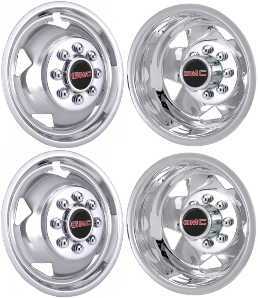 17" Chevy Gmc 3500 Dually Wheel Simulators Hubcaps 20082020 snap on