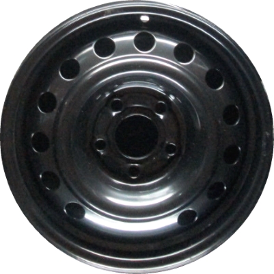 KIA SOUL 2010-2013 powder coat black 15x6 steel wheels or rims. Hollander part number STL74615/74700, OEM part number 529102K0XX, 529102K030.