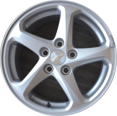 Chevrolet Malibu 2016-2018 powder coat silver 16x7 aluminum wheels or rims. Hollander part number ALY5714, OEM part number 22969719.