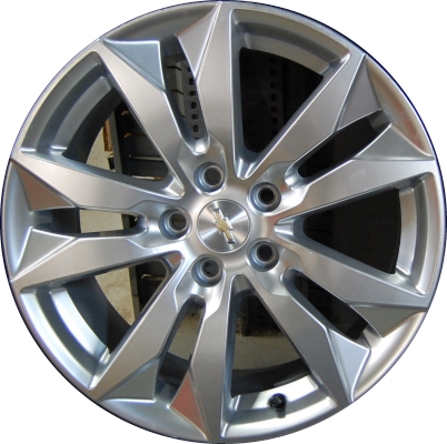 Chevrolet Malibu 2016-2018 powder coat silver 18x8.5 aluminum wheels or rims. Hollander part number ALY5716U77, OEM part number 23506526.