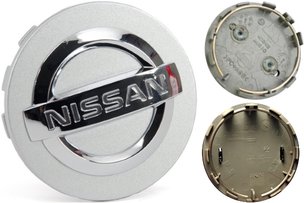 C62400 Nissan Maxima, Murano, Quest, Rogue, Sentra, Versa OEM Silver Center Cap #40342AU511