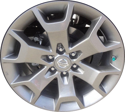 Nissan Frontier 2014-2021, Xterra 2014-2015 powder coat grey 18x7.5 aluminum wheels or rims. Hollander part number 62613U35, OEM part number 403009BK9A.
