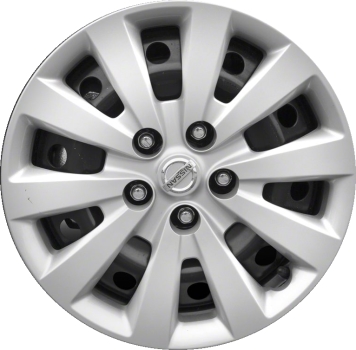 Nissan LEAF 2013-2017, Nissan Sentra 2013-2019, Plastic 10 Spoke, Single Hubcap or Wheel Cover For 16 Inch Steel Wheels. Hollander Part Number H53089/53091.