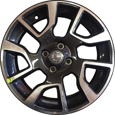 Nissan Versa 2014-2017 charcoal machined 16x6 aluminum wheels or rims. Hollander part number ALY62621, OEM part number 999W14Z000.