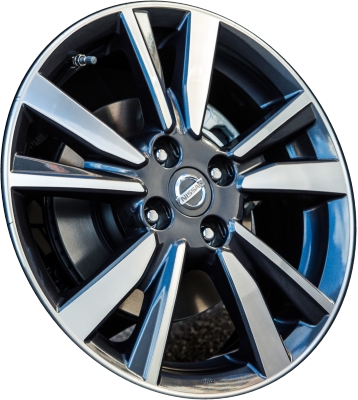 Nissan Versa 2017-2019 charcoal machined 16x6 aluminum wheels or rims. Hollander part number ALY62762, OEM part number 403009ME1A, 403009ME1B.