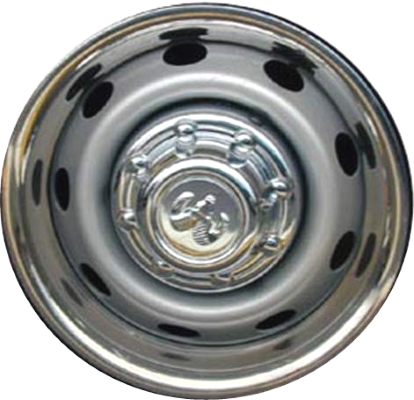 Dodge Ram 2500 2000-2002 powder coat silver 16x7.5 steel wheels or rims. Hollander part number STL2123, OEM part number Not Yet Known.
