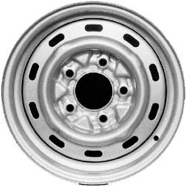 Ford E-150 1992-2003, F-150 1992-1996 powder coat silver 15x6 steel wheels or rims. Hollander part number STL3024, OEM part number YC2Z1015AB, YC2Z1015AA.
