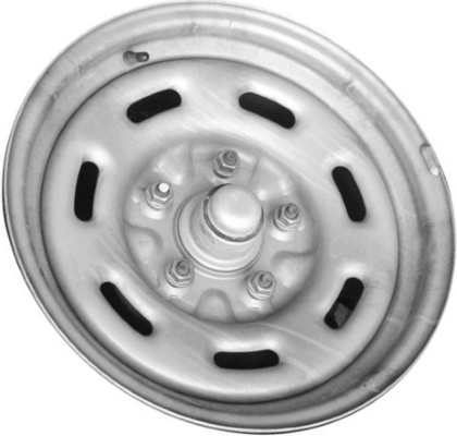 Ford E-150 2004-2006 powder coat silver 16x7 steel wheels or rims. Hollander part number STL3550, OEM part number 4C2Z1015AA.