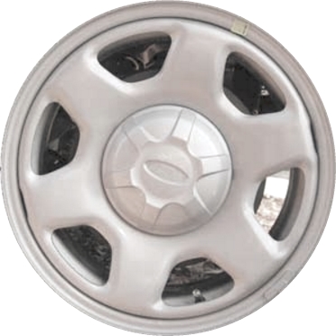 Ford Escape 2008-2012 powder coat silver 16x6.5 steel wheels or rims. Hollander part number STL3681, OEM part number 8L8Z1015A.