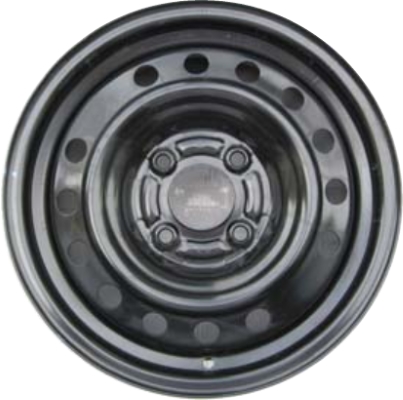 Nissan Cube 2009-2014 powder coat black 15x6 steel wheels or rims. Hollander part number STL62530, OEM part number 403001FC0A.
