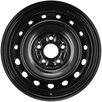 Honda Civic 2014-2015 powder coat black 16x6.5 steel wheels or rims. Hollander part number STL64061, OEM part number 42700TS8A01.
