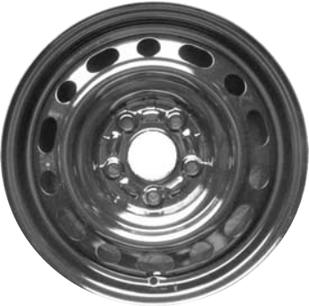 Mazda 3 2004-2009 powder coat black 15x6 steel wheels or rims. Hollander part number STL64891, OEM part number 9965P36050, 9965P26050, 9965L46050.