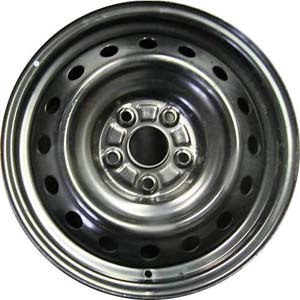 Toyota RAV4 2006-2012 powder coat black 16x6.5 steel wheels or rims. Hollander part number STL69505, OEM part number 4261142170, 426110R010.