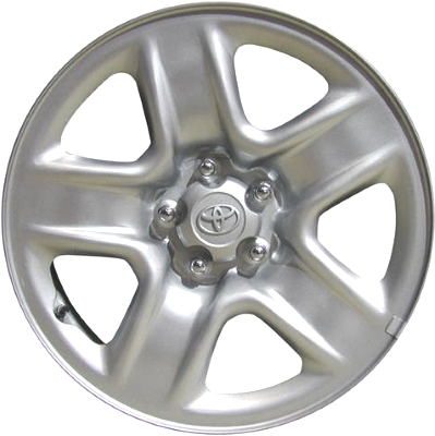 Toyota RAV4 2006-2012 powder coat silver 17x6.5 steel wheels or rims. Hollander part number STL69506, OEM part number 4261142200, 4261142190, 426110R020.