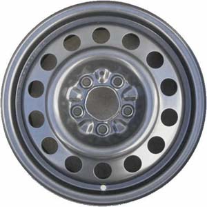 Saturn L Series 2000-2005 powder coat black 15x6 steel wheels or rims. Hollander part number STL7014, OEM part number 90575885.