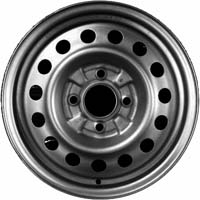Hyundai Elantra 2001-2003 powder coat black 15x5.5 steel wheels or rims. Hollander part number STL70689, OEM part number 529102D000.