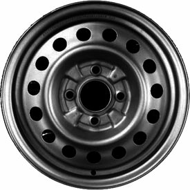 Hyundai Elantra 2004-2006 powder coat black 15x5.5 steel wheels or rims. Hollander part number STL70712, OEM part number 529102D050.