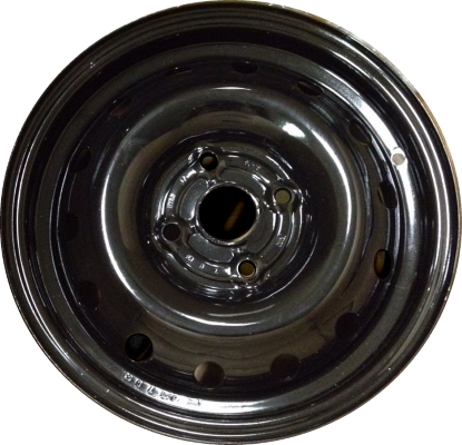Suzuki Forenza 2004-2008, Reno 2005-2008 powder coat black 15x6 steel wheels or rims. Hollander part number STL72688, OEM part number 4321085Z00.