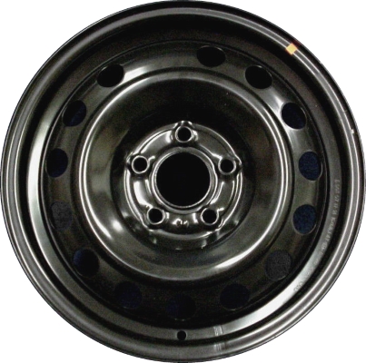 KIA SOUL 2014-2019 powder coat black 16x6.5 steel wheels or rims. Hollander part number STL74695, OEM part number 52910B2050.
