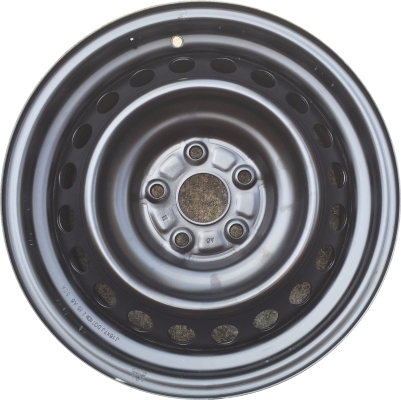 Toyota Camry 2018-2024 powder coat black 16x6.5 steel wheels or rims. Hollander part number STL75218, OEM part number 42611-06D90.
