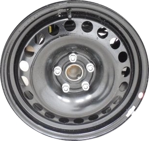 Chevrolet Trax 2013-2020 powder coat black 16x6.5 steel wheels or rims. Hollander part number STL8106/8124, OEM part number 95131459, 42621334.