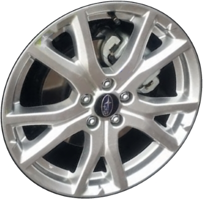 Subaru Impreza 2018-2019 powder coat silver 17x7 aluminum wheels or rims. Hollander part number ALY68847U20, OEM part number 28111FL24A.