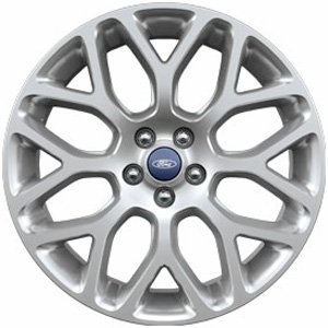 Ford Fusion 2013-2015 silver machined 19x8 aluminum wheels or rims. Hollander part number ALY3963, OEM part number DS7Z1007M.