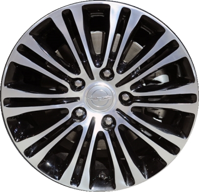 Chrysler Town & Country 2011-2016 black polished 17x6.5 aluminum wheels or rims. Hollander part number ALY2402U91HH, OEM part number Not Yet Known.