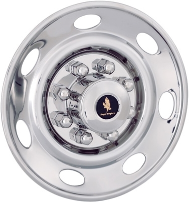 JDSE1608-11 Ford E-250, E-350, F-250, F-350 16 Inch Stainless Steel Hubcaps/Wheelcovers Set