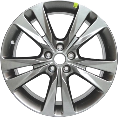 Buick Encore 2013-2022, Trax 2015-2020 powder coat silver 18x7 aluminum wheels or rims. Hollander part number 5807U20.LS1, OEM part number 19302645.