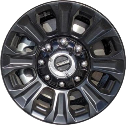 Ford F-250 2020-2022, F-350 SRW 2020-2022 powder coat black 18x8 aluminum wheels or rims. Hollander part number 10097U45, OEM part number LC3Z1007A.