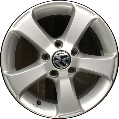 Volkswagen Jetta 2010-2014 powder coat silver 15x6.5 aluminum wheels or rims. Hollander part number ALY98872, OEM part number 1T1071495A8Z8.