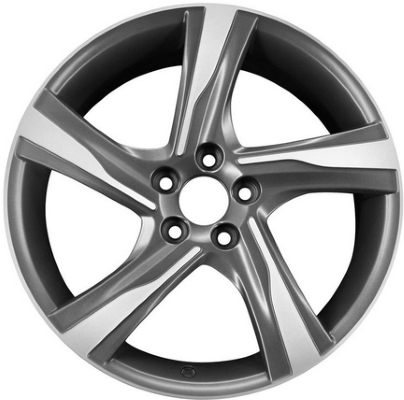 Volvo S60 2011-2013, V60 2012-2013 dark grey machined 18x8 aluminum wheels or rims. Hollander part number 98024/180034, OEM part number Not Yet Known.